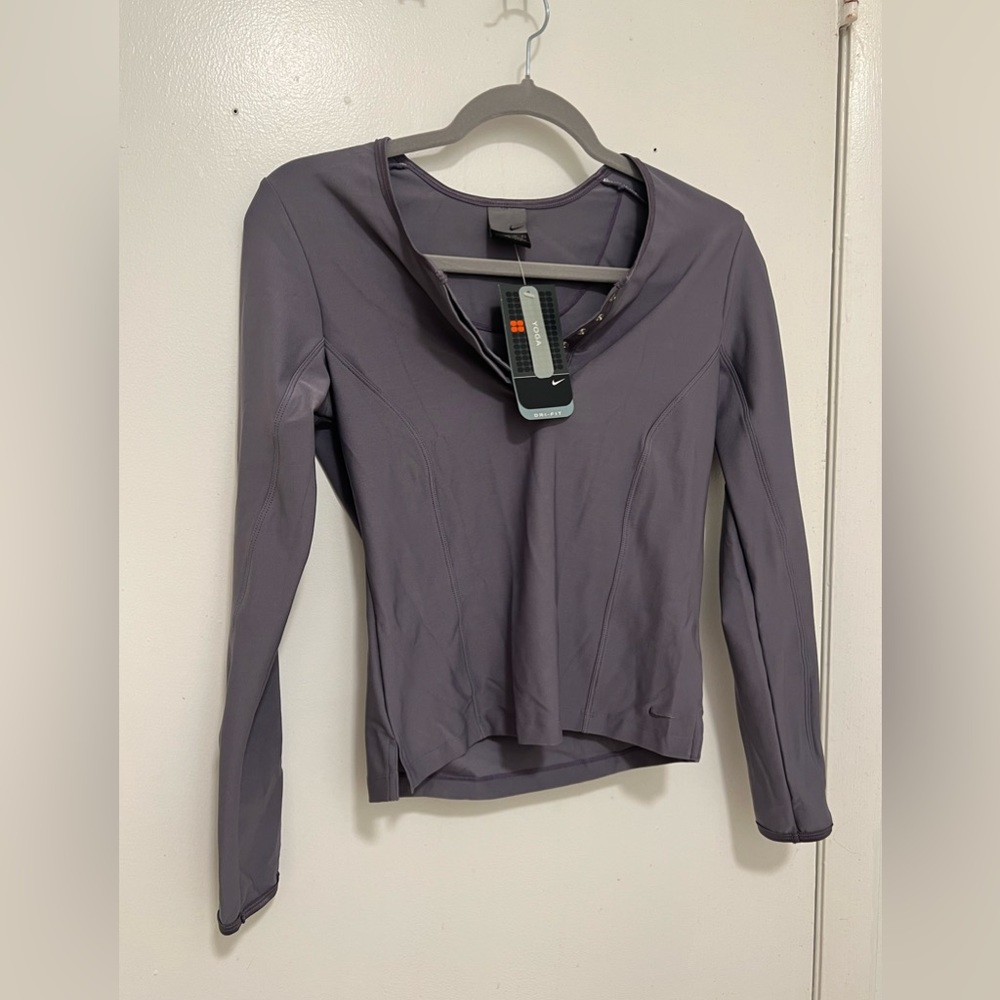 Nike Dri-Fit Yoga Pullover Jacket Purple Size Small